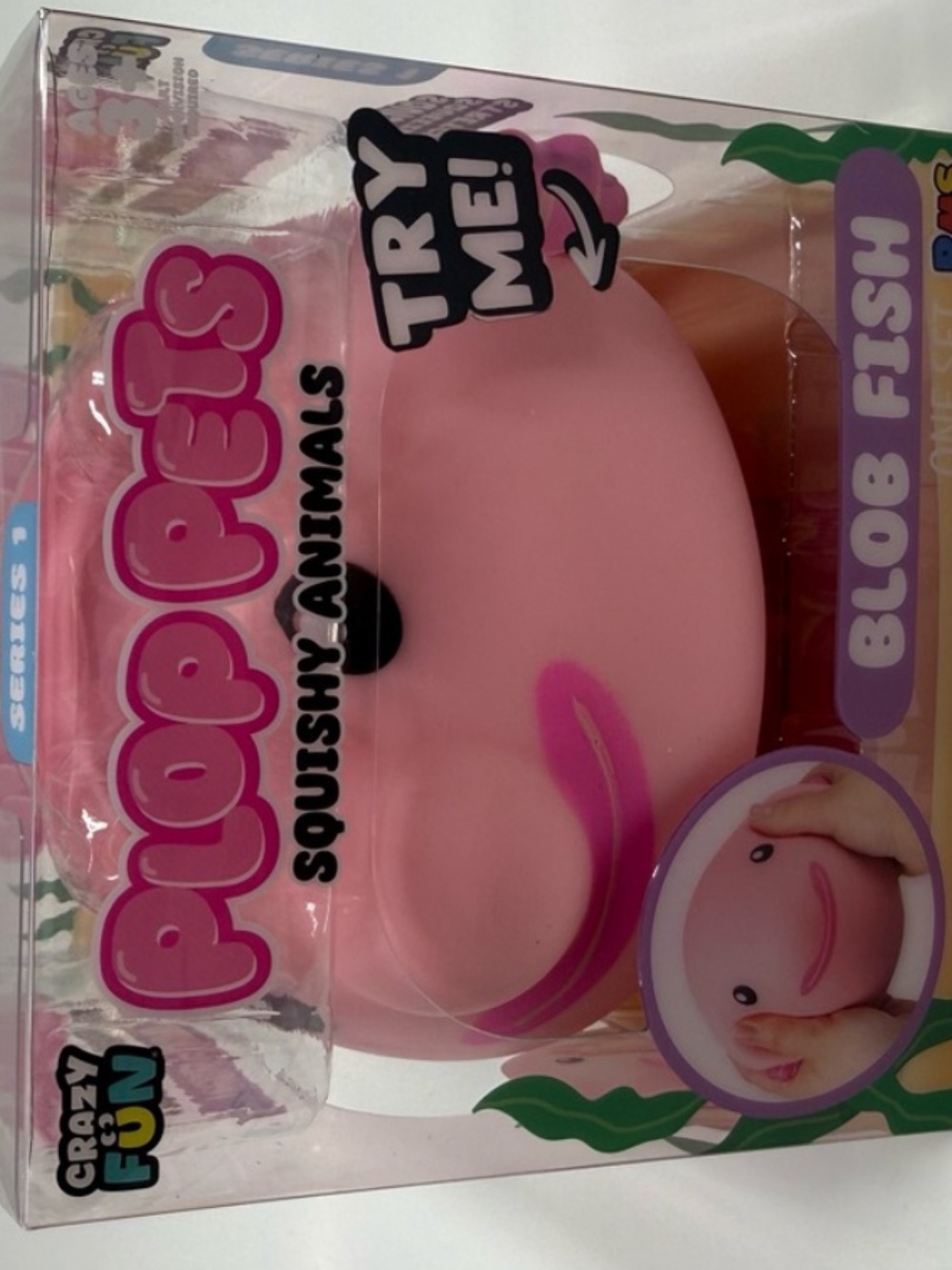 Plop Pets Pink Blob Fish Squishy Toy NWT - Picture 2 of 7